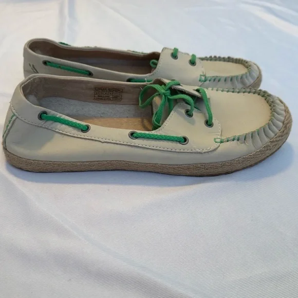 UGG Tylin Leather Boat Shoes - Size 9.5 Women’s -Coastal Grandma, Preppy - Picture 3 of 9